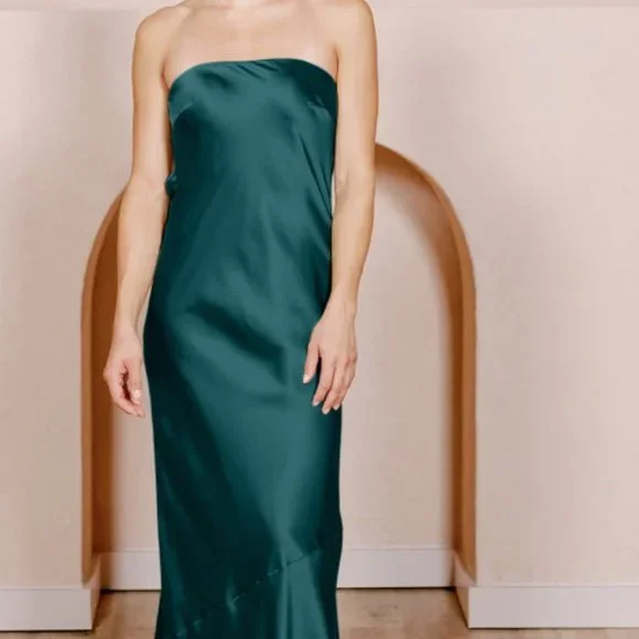 revelry leo satin dress Leo Satin Dress | Made To Order Mauve Pink